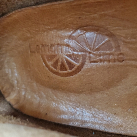 Lemon n’ Lime Leather Ankle Boot Size 41 Brown Lace-up Scrunch Comfort Bootie - Picture 12 of 16